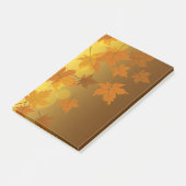 Post-it® Motif d'automne avec feuilles d'érable en chute et (Incliné)