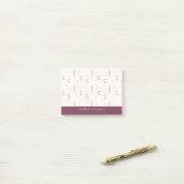 Post-it® Motif de ballet fantaisie avec frontière bordeaux (Sur un bureau)