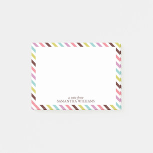 Post-it® Motif de bandes colorées