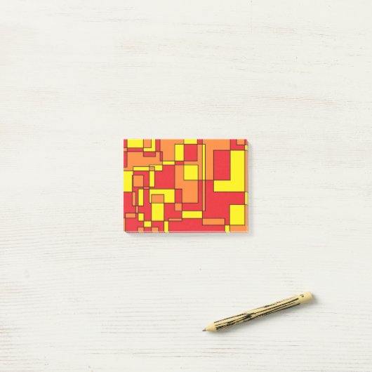 Post-it® Motif de briques Abstrait (Sur un bureau)