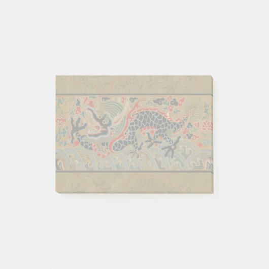 Post-it® Motif de broderie en soie de dragon chinois antiqu (Devant)