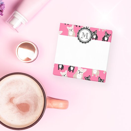 Post-it® Motif de Bulldog français rose mou