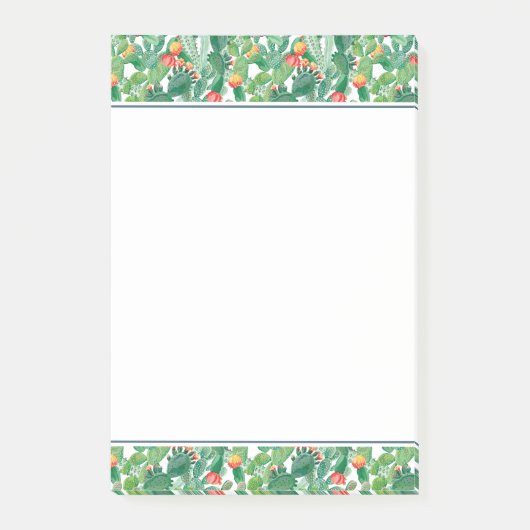 Post-it® Motif de cactus d'aquarelle (Devant)