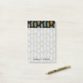 Post-it® Motif de cactus de grunge foncé (Sur un bureau)