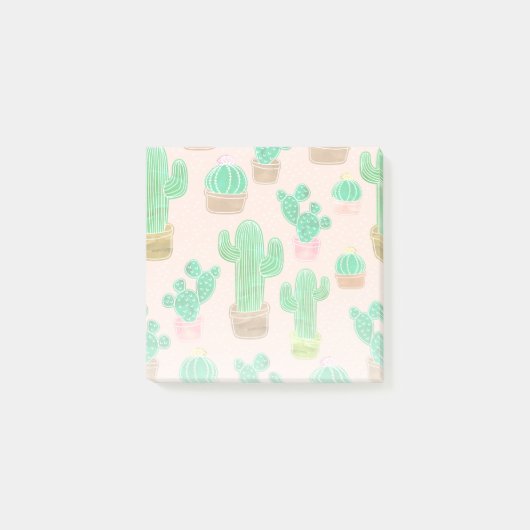 Post-it® Motif de cactus pointillés (Devant)