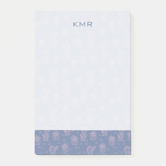 Post-it® Motif de caricatures rose et violet (Devant)