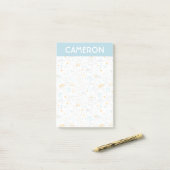 Post-it® Motif de carte de quartier de Cute Pastel (Sur un bureau)
