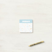 Post-it® Motif de carte de quartier de Cute Pastel (Sur un bureau)