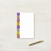 Post-it® motif de cercles (Sur un bureau)
