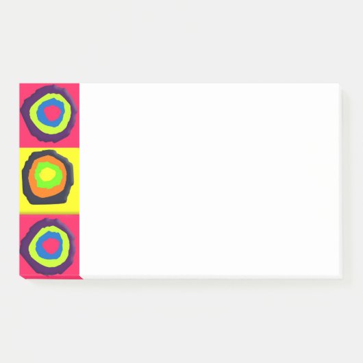 Post-it® motif de cercles (Devant)