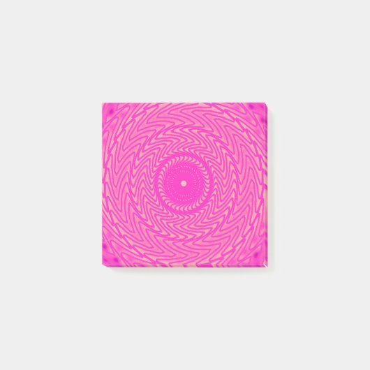 Post-it® Motif de cercles roses chauds (Devant)