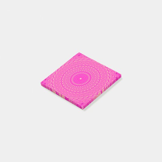 Post-it® Motif de cercles roses chauds (Incliné)
