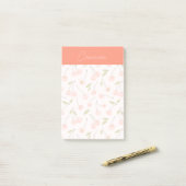 Post-it® Motif de cerise aquarelle (Sur un bureau)