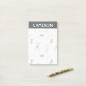 Post-it® Motif de chats à plume (Sur un bureau)