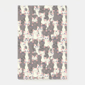 Post-it® Motif de chats blancs et gris (Devant)