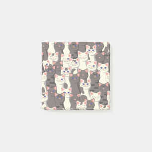 Post-it® Motif de chats blancs et gris