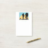 Post-it® Motif de Cheval coloré (Sur un bureau)