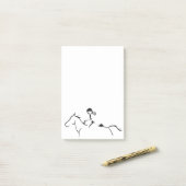 Post-it® Motif de Cheval coloré (Sur un bureau)