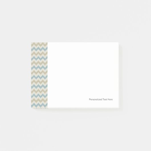 Post-it® Motif de Chevron sur la texture de toile (Devant)