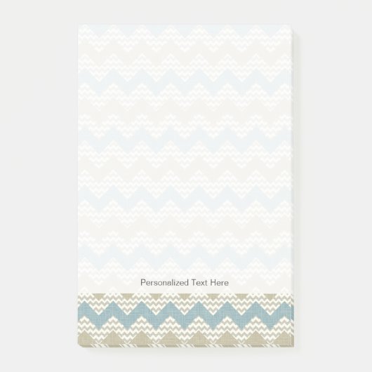 Post-it® Motif de Chevron sur la texture de toile (Devant)