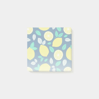 Post-it® Motif de citron d'été en bleu marine