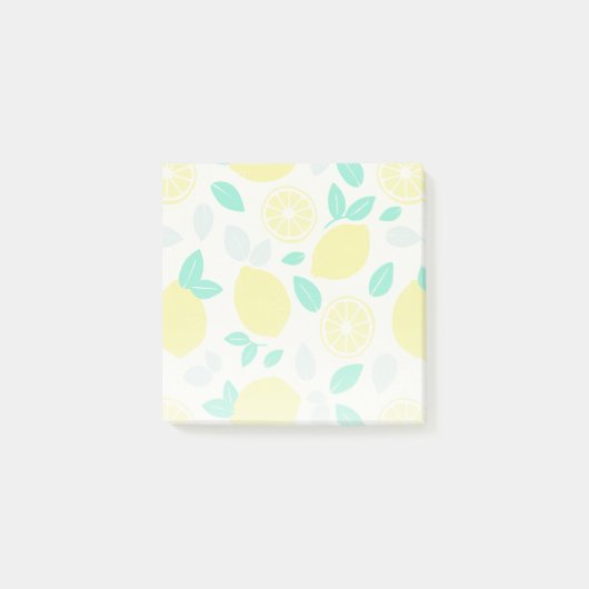 Post-it® Motif de citron d'été en crème (Devant)