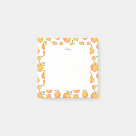 Post-it® Motif de Citrouille d'aquarelle 3 (Devant)