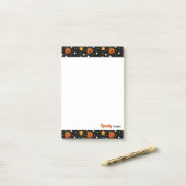 Post-it® Motif de citrouille d'Halloween mignon (Sur un bureau)