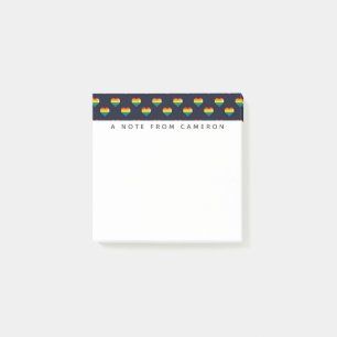 Post-it® Motif de coeur Rainbow 8 Bit