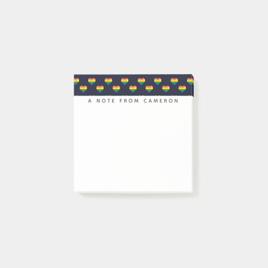 Post-it® Motif de coeur Rainbow 8 Bit (Devant)