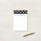 Post-it® Motif de coeur Rainbow 8 Bit (Sur un bureau)