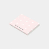 Post-it® Motif de cœur rose personnalisé Couple de mariage  (Incliné)