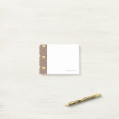 Post-it® Motif de cornet de crème glacée sur le brun (Sur un bureau)