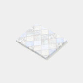 Post-it® Motif de courtepointe Blue Faux (Incliné)