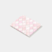 Post-it® Motif de courtepointe rouge et rose (Incliné)