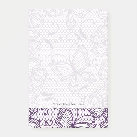 Post-it® Motif de dentelle avec des papillons (Devant)