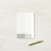 Post-it® motif de dentelle, fleur vintage 5 (Sur un bureau)