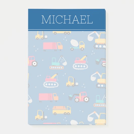 Post-it® Motif de déplacement de construction mûre (Devant)