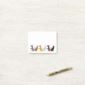 Post-it® Motif de dessin animé Chats et Chiens (Sur un bureau)