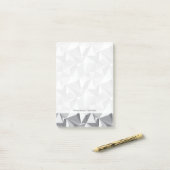 Post-it® Motif de diamant - polygone abstrait (Sur un bureau)