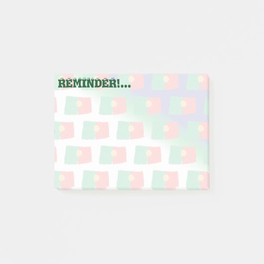 Post-it® Motif de drapeau du Portugal (Devant)