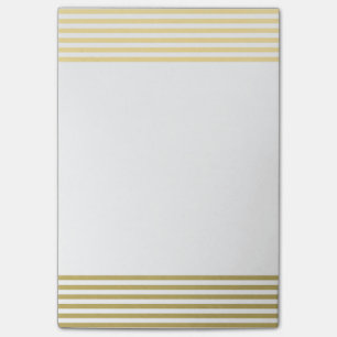 Post-it® Motif de Faux Gold Foil White Stripes