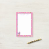 Post-it® Motif de fête cupcake d'Abby Cadabby (Sur un bureau)