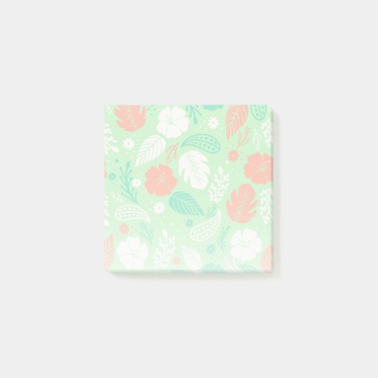 Post-it® Motif de feuillage vert et orange (Devant)