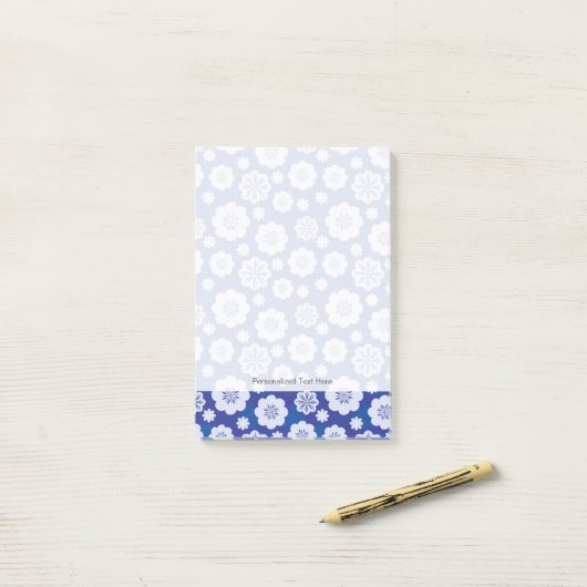 Post-it® motif de fleur (Sur un bureau)