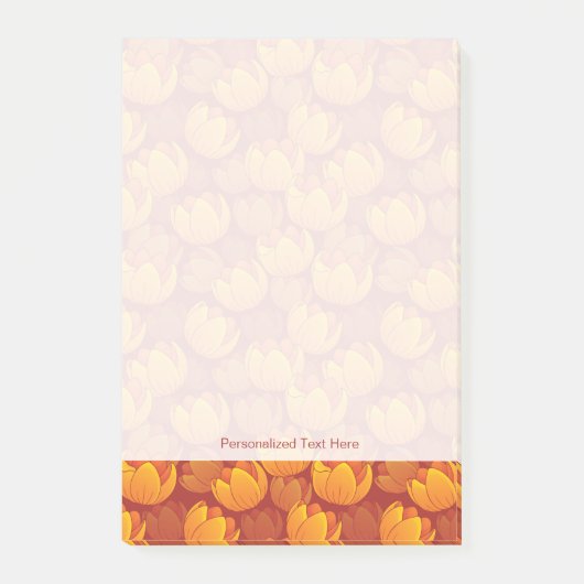Post-it® Motif de fleur d'or (Devant)