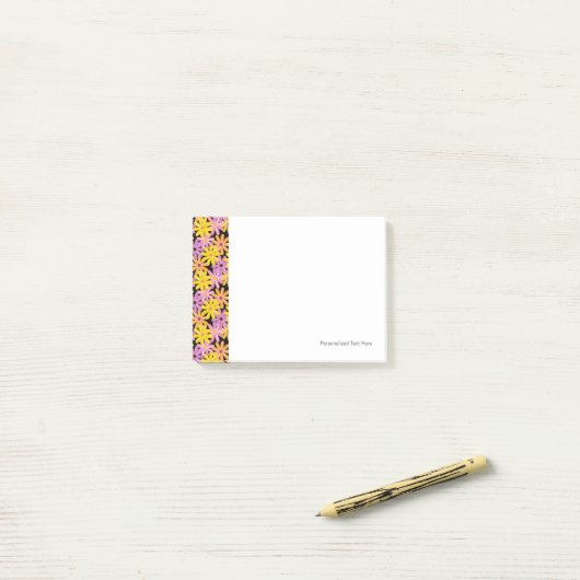Post-it® motif de fleurs de Gerbera, arrière - plan (Sur un bureau)
