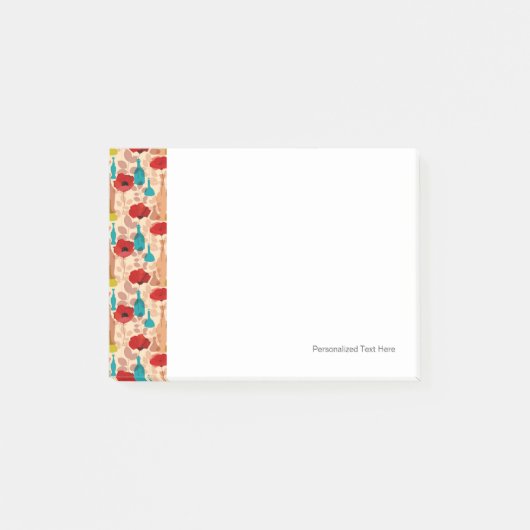 Post-it® Motif de fleurs, de vases et de bouteilles (Devant)