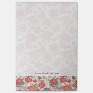 Post-it® Motif de fleurs et de feuille de pivoine