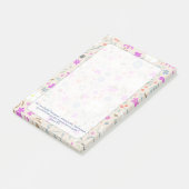 Post-it® Motif de fleurs fantaisistes Écriture illustrée à (Incliné)